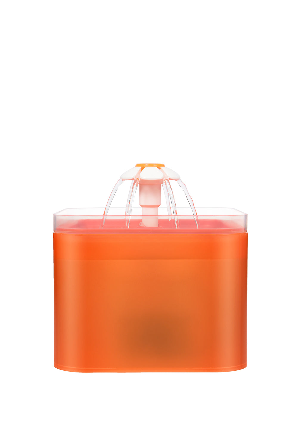 YES4PETS Dog Cat Water Feeder Automatic Electric Pet Water Fountain Bowl Dispenser W LED Orange