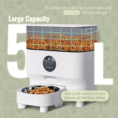 Automatic Pet Feeder with WiFi App and Control Timed Meals