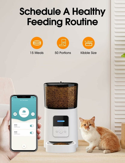 FLOOFI WiFi 6L Automatic Pet Feeder (White)