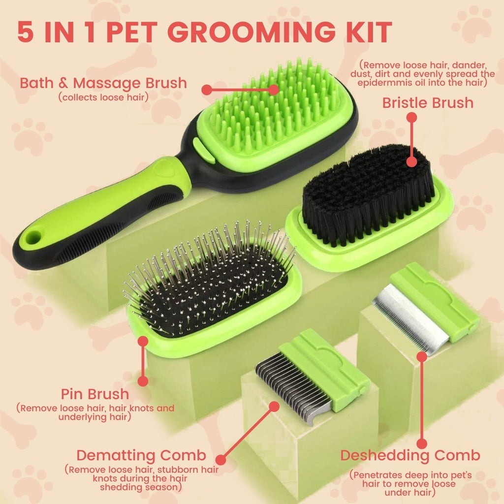 Floofi 5in1 Pet Grooming Set