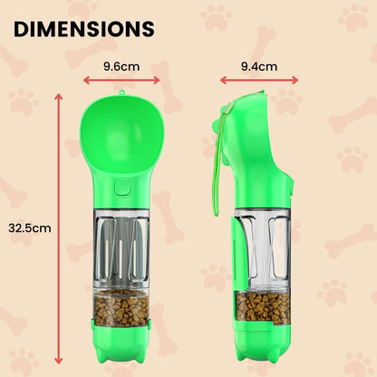 Floofi 4 in 1 pet scooper & feeder Green