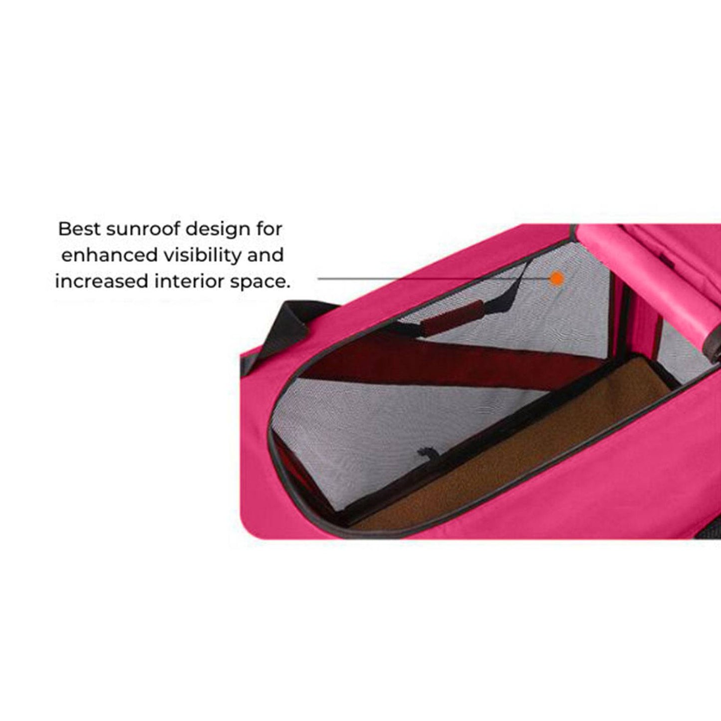 FLOOFI Portable Pet Carrier-Model 1-M Size (Pink)