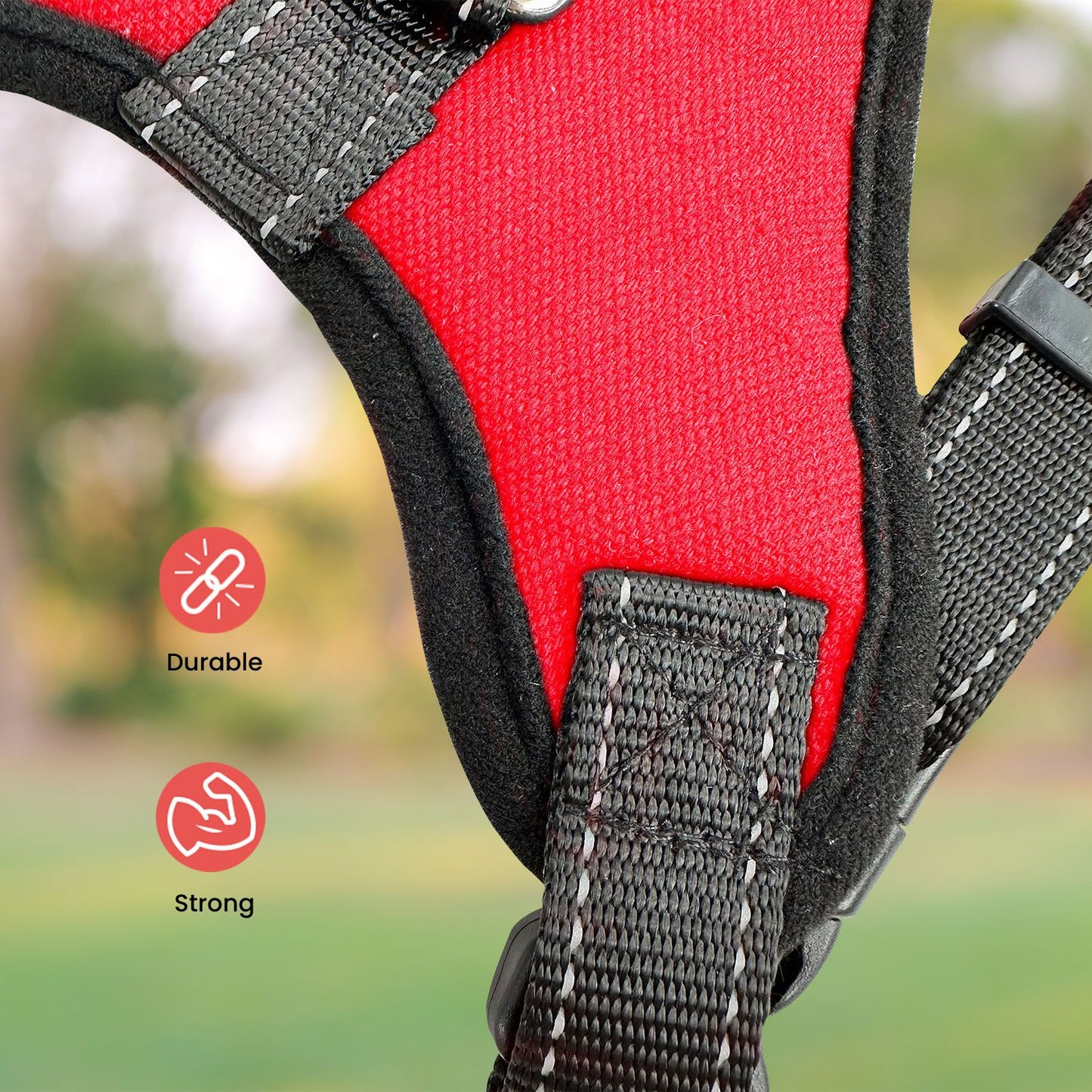 FLOOFI Dog Harness XL Size (Red)