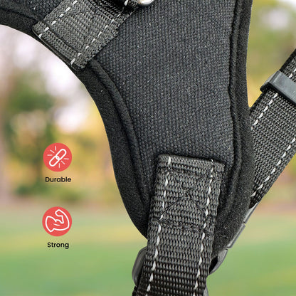 FLOOFI Dog Harness L Size (Black)