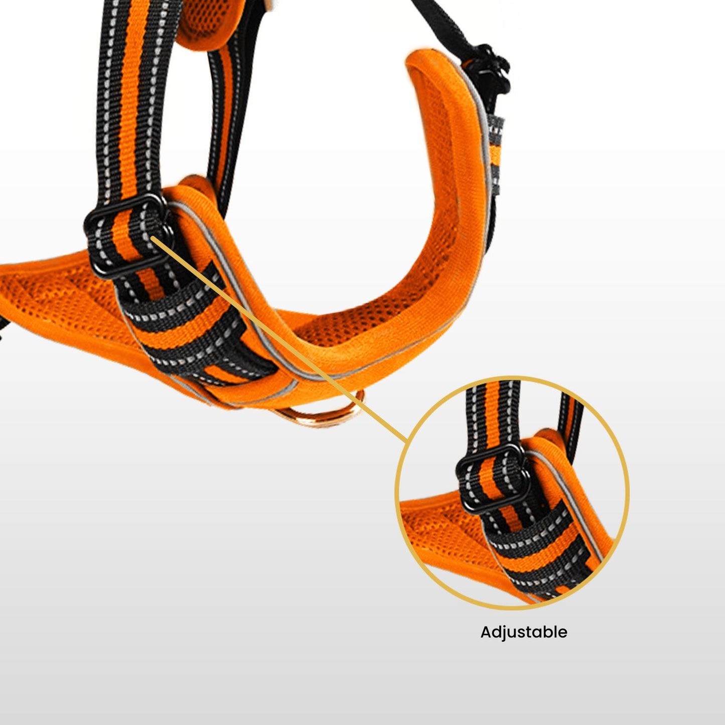 FLOOFI Dog Harness Vest L Size (Orange)