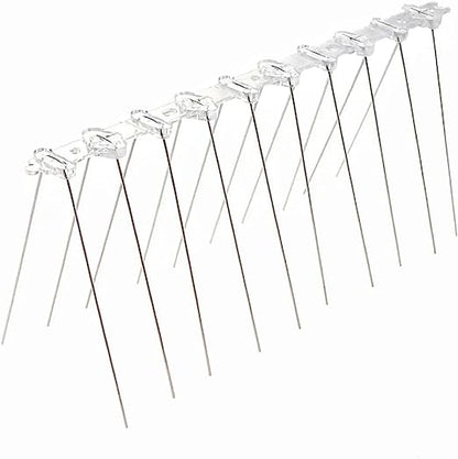 NOVEDEN 20Pcs X 25CM Anti Bird Repellent Stainless Steel Bird Spikes (Silver)