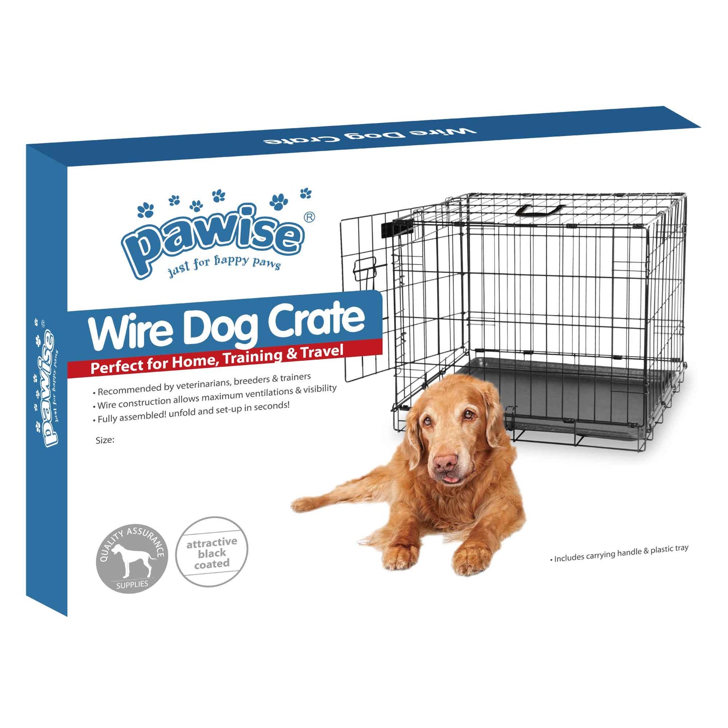 Dog Wire Crate Small - Portable Collapsible Travel Kennel - Pet Puppy Cage