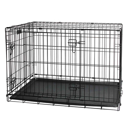 Dog Wire Crate Small - Portable Collapsible Travel Kennel - Pet Puppy Cage