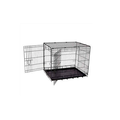 Dog Wire Crate Large - Portable Collapsible Travel Kennel - Pet Puppy Cage