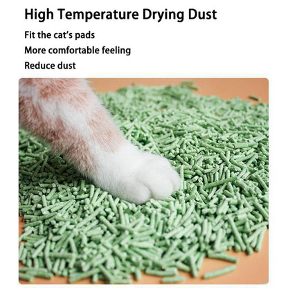 Dust-Free Tofu Cat Litter Quick Clumping & Odor Control Plant-Based Deodorizer Ideal for Multi-Cat Homes