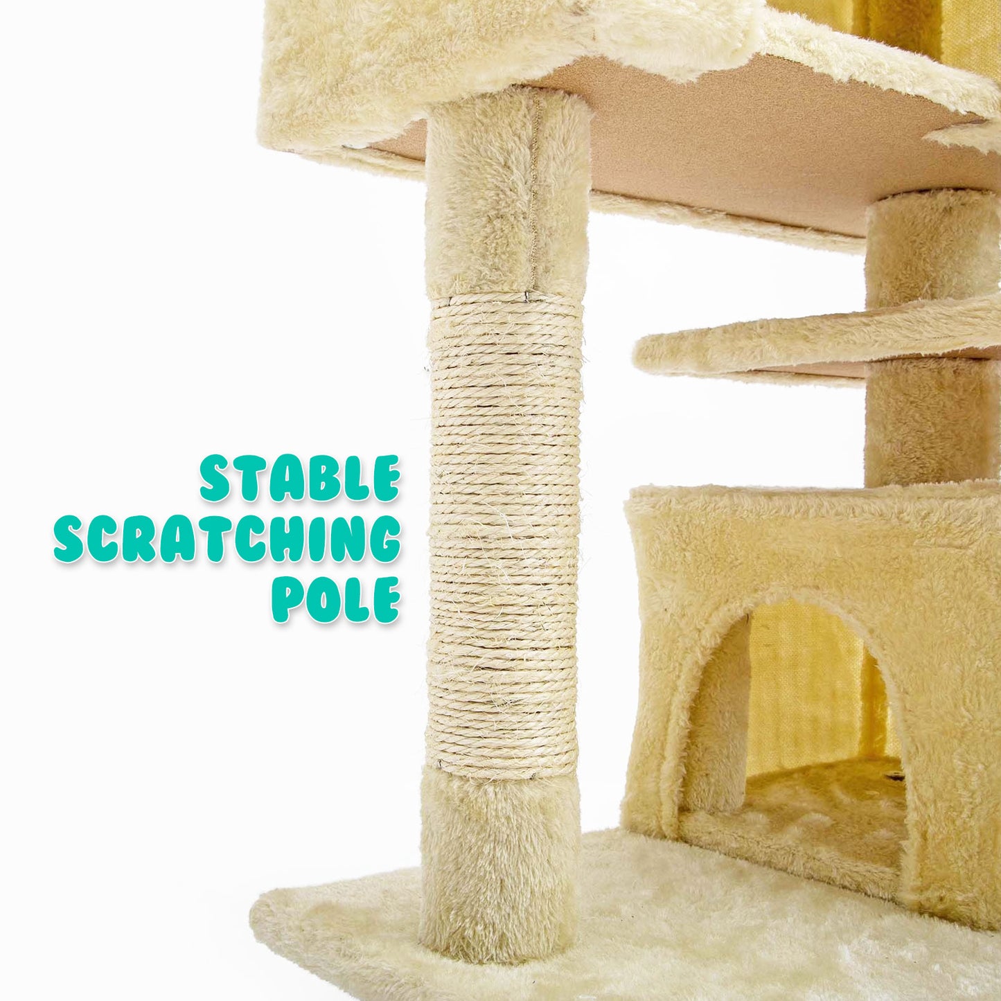 Cat Tree Multi Level Scratcher SOHO 130cm BEIGE