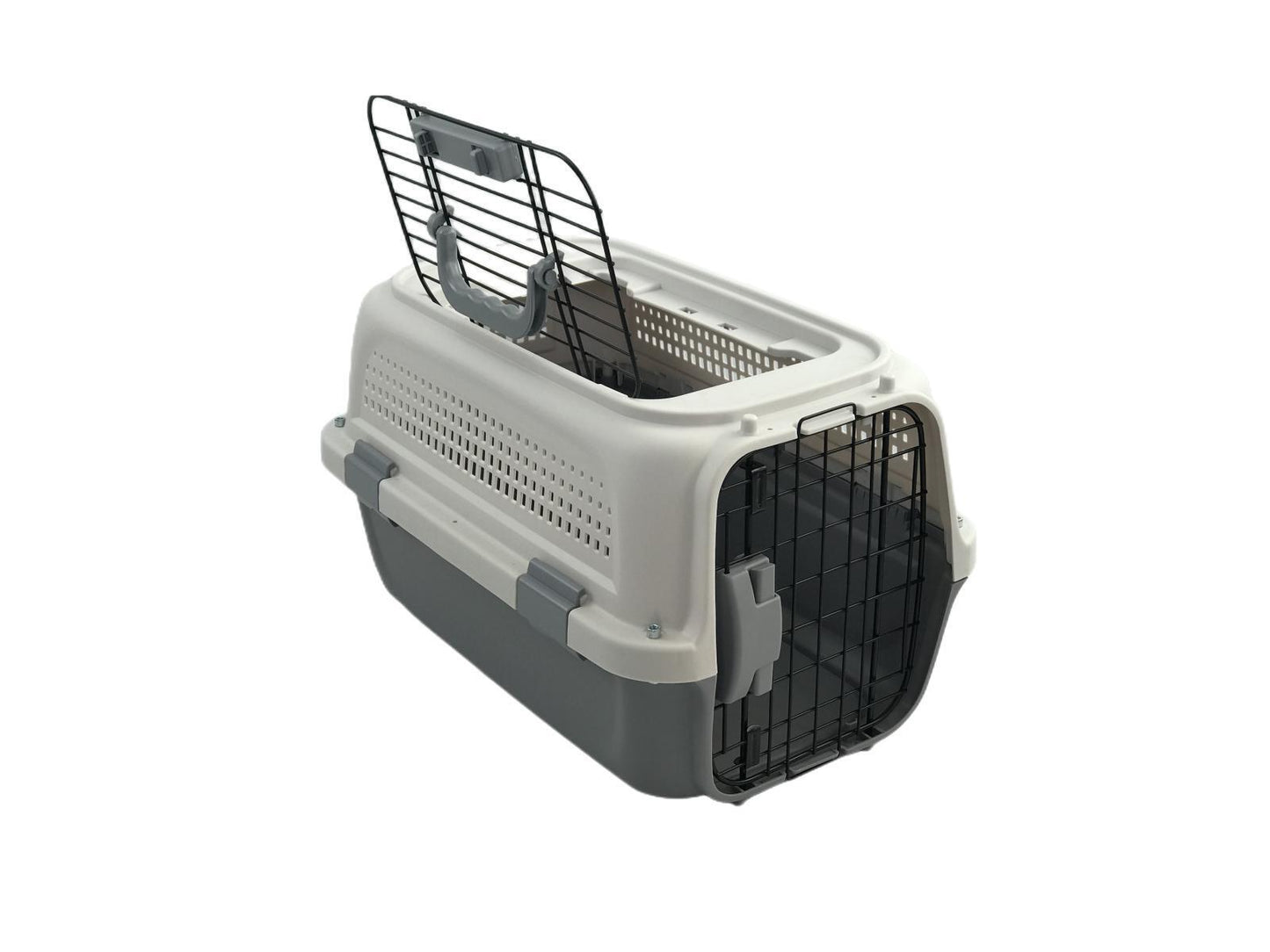 YES4PETS Small Dog Cat Rabbit Crate Pet Kitten Carrier Parrot Cage Grey