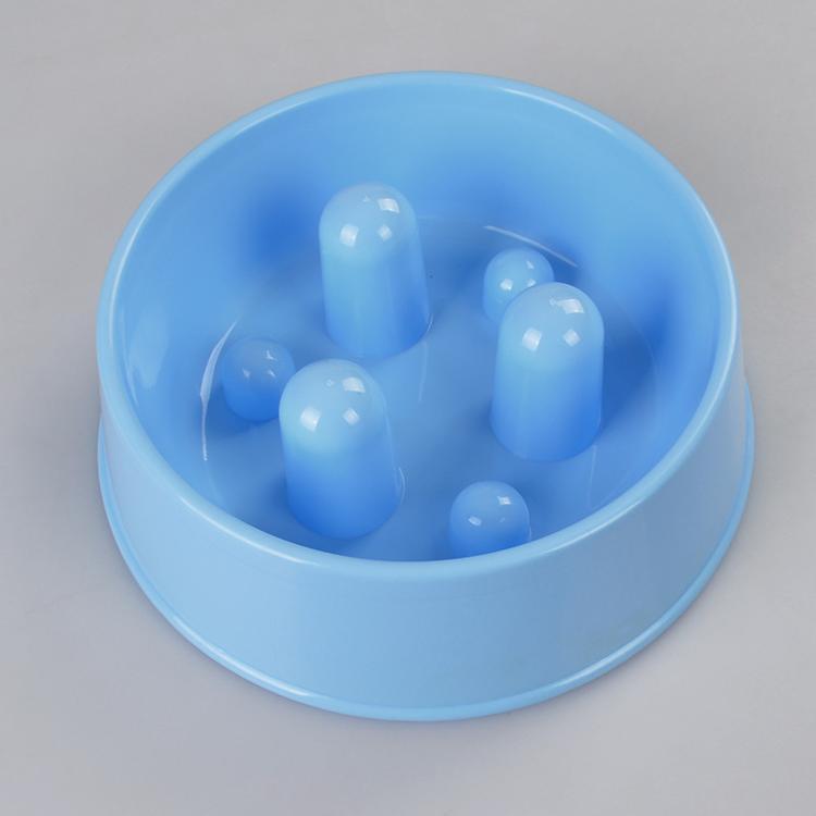 YES4PETS XL Pet Anti Gulp Feeder Bowl Dog Cat Puppy slow food Interactive Dish Blue