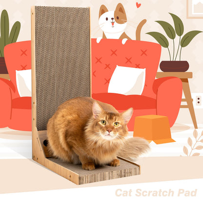 Cat Scratcher Pad L Shape Scratching Board Post Cardboard Cat Scratcher Indoor Kitten Scratch