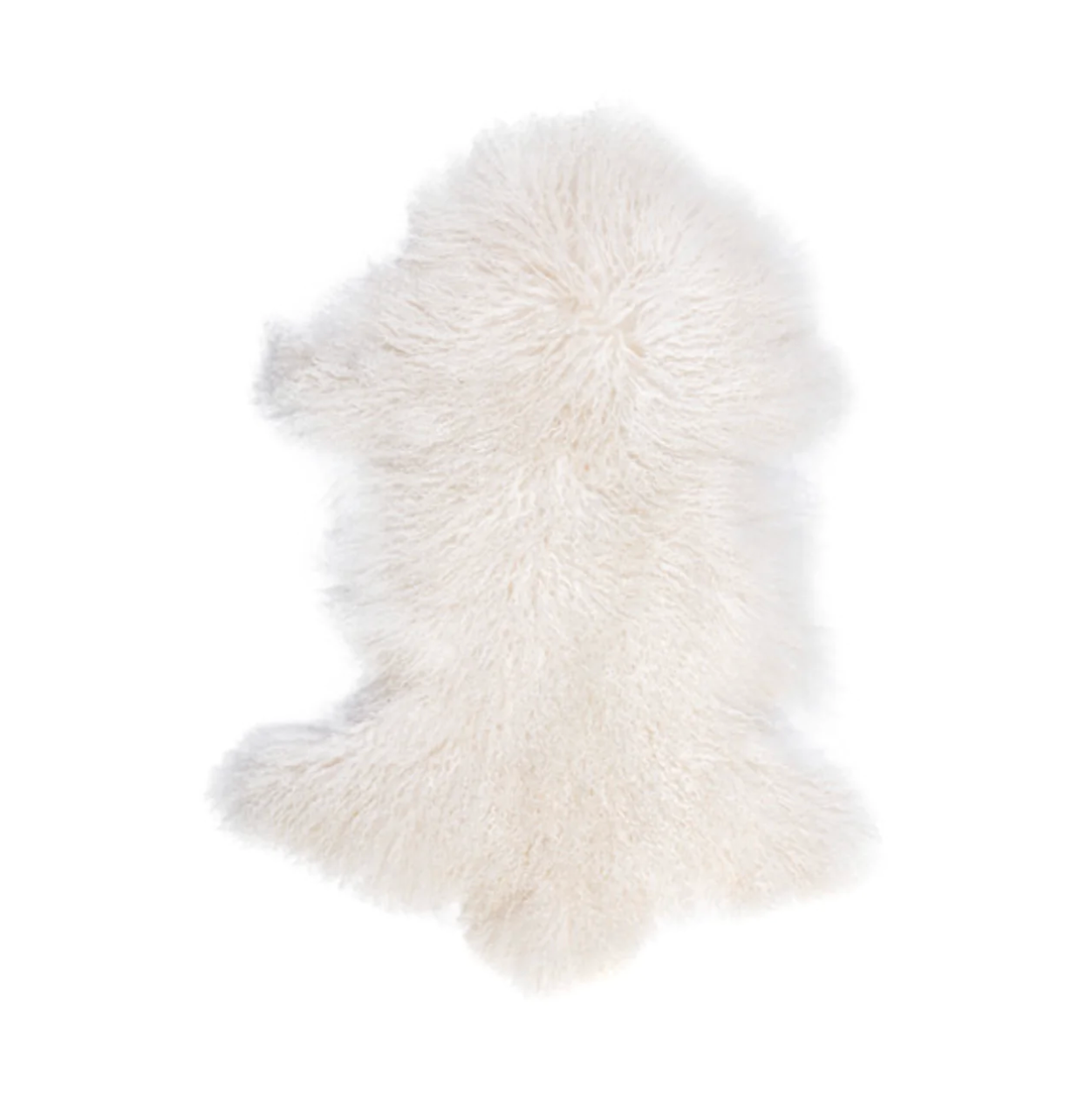 Interior Ave - Mongolian Fur Throw - 90CM - White