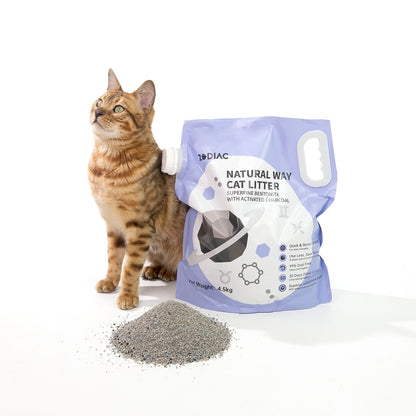 ZODIAC Natural Way Superfine Bentonite With Activated Charcoal Cat Litter 4.5Kgx4