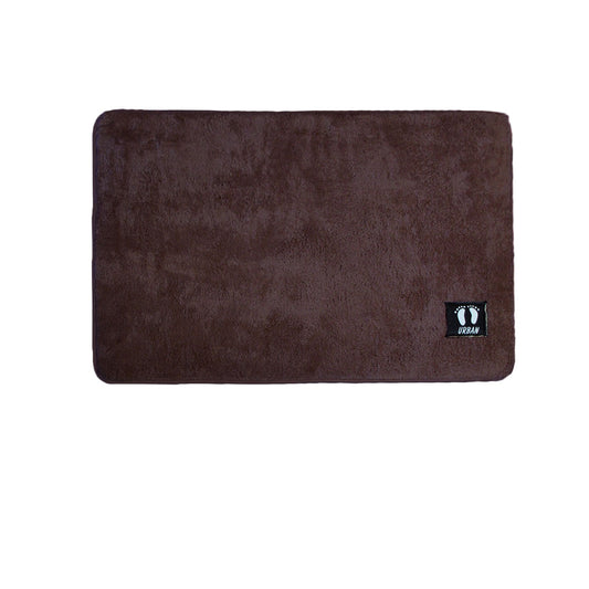 Asha Anti Slip Polyester Bath Mat 50 x 80 cm Chocolate