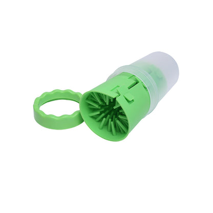 Ondoing Pet Foot Cleaner Dog Cat Paw Washer Pet Feet Brush Grooming Tool Small Large Mug-L-Green