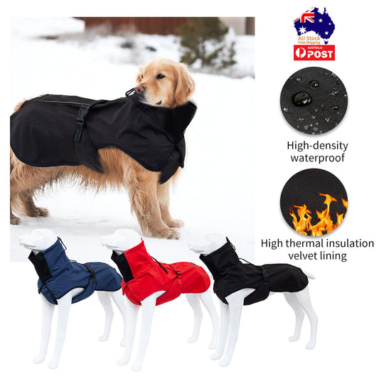 Pet Dog Raincoat Poncho Jacket Windbreaker Waterproof Clothes with Harness Hole-M-Red