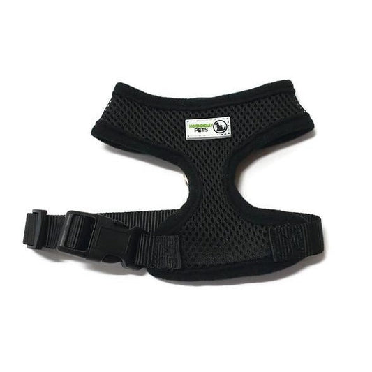 Pet Harness Soft Air Mesh Padded Adjustable - Moondidley Pets Large Black