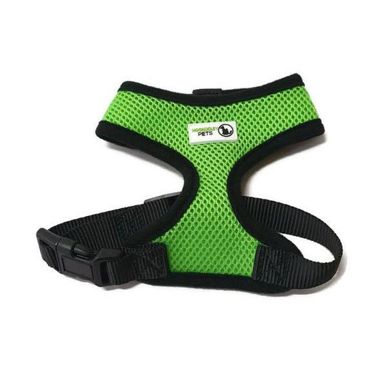 Pet Harness Soft Air Mesh Padded Adjustable - Moondidley Pets Small Green