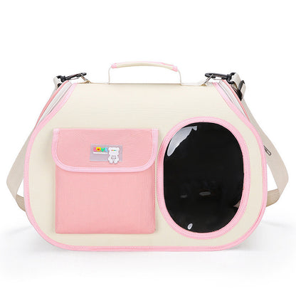 Pink Colors Pet Carrier Backpack, Breathable Cat Carrier Backpack with Transparent Window, Airline Approved Dog Backpack Carrier for Small Dogs and Cats, Travel Hiking Camping