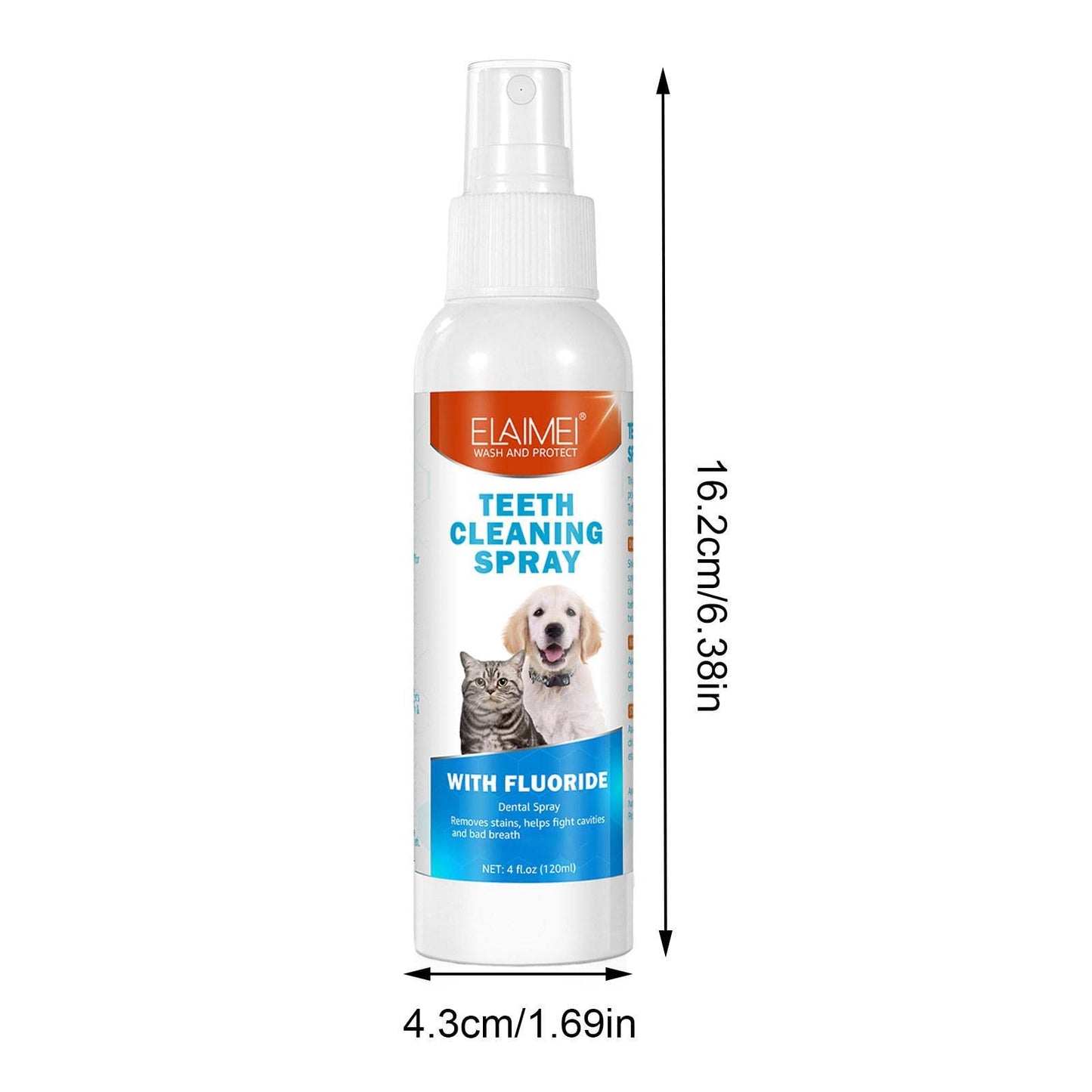 2 Pcs Pet Oral Breath Freshener Spray 120ML EACH