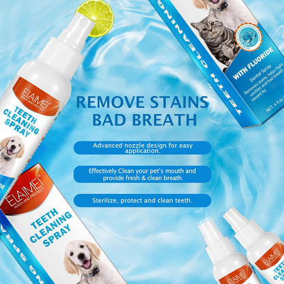 2 Pcs Pet Oral Breath Freshener Spray 120ML EACH